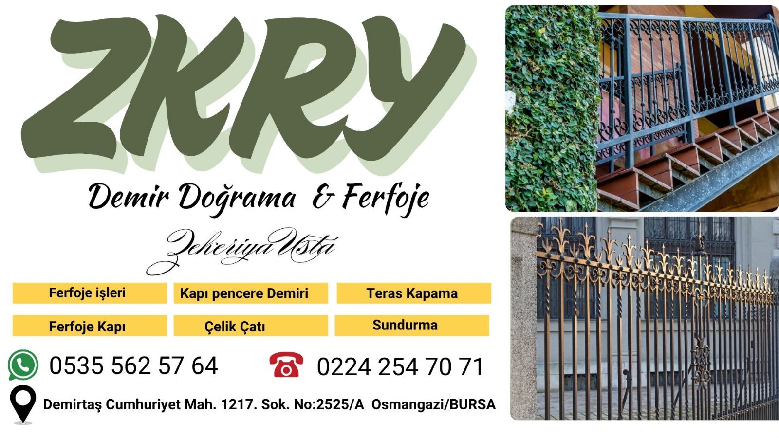 Demirtaş Cumhuriyet Mahallesi Demirci